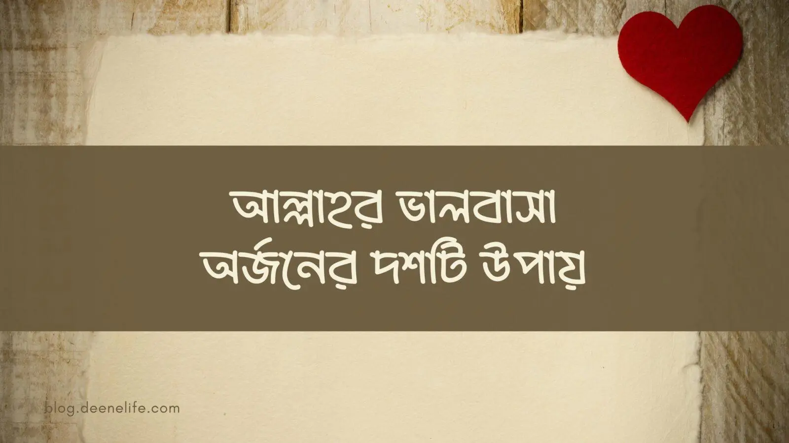 আল্লাহর ভালবাসা অর্জনের ১০টি উপায়